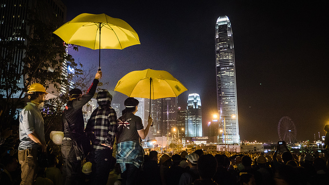 hong kong occupy protest umbrella